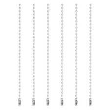 Ball Bead Chains, 4.7 Inch, White 60 Pcs , Dog Tag Chain Keychain
