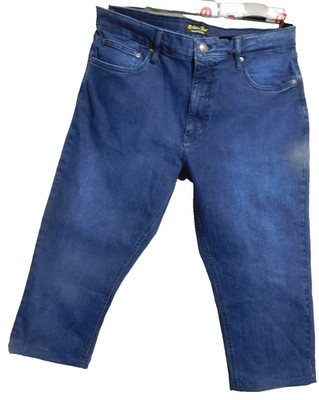 Urban Star Blue Jeans Actual 38x22 Hemmed Short Dark Fade Relaxed Fit
