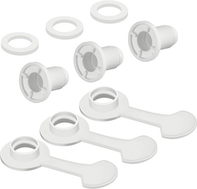 3 Sets Cooler Drain Plug Replacement Triple Snap One Size, White 