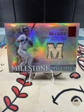 2002 TOPPS TRIBUTE FRED MCGRIFF MILESTONE MATERIALS BAT BASEBALL CARD RED #01/50