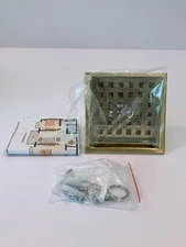 Webang 4 Inch Square Shower Floor Drain Brushed Gold