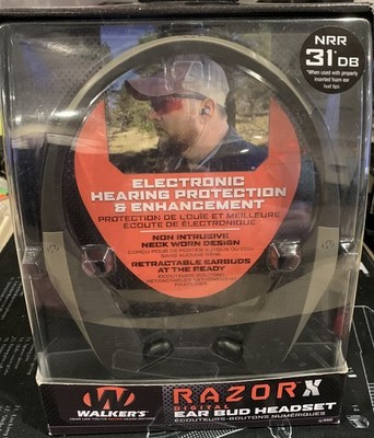 Walkers Game Ear RAZOR X 31 dB Behind the Neck Digital Ear Buds - FDE - GWP-NHE