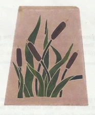 CATTAIL LEG PATTERN Garden Bench Leg Stained Glass Pattern NEW