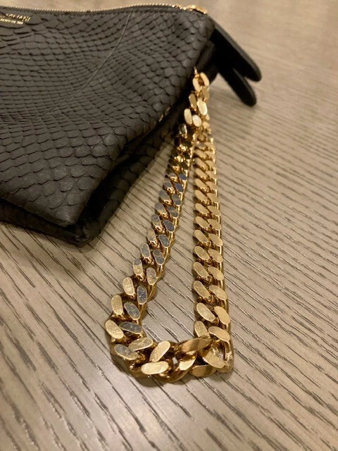 Auténtico Bolso sin asas interior Zagliani Clelia Rubb Python negro/cuero de becerro rojo Foto 4 de 4