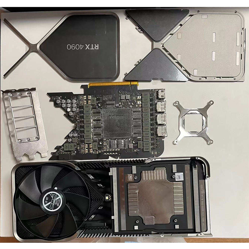 For Nvidia RTX4090 FE Series Heat Sink Cooling Fan (with Bad PCB