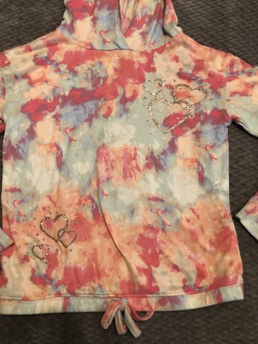 Girls Hoodie Pullover by So- Tie dye -size S (7) - Picture 3 of 9