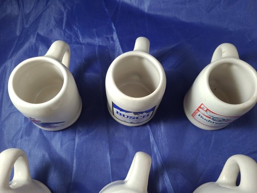6 tazas de vidrio de cerámica Budweiser - Imagen 4 de 10