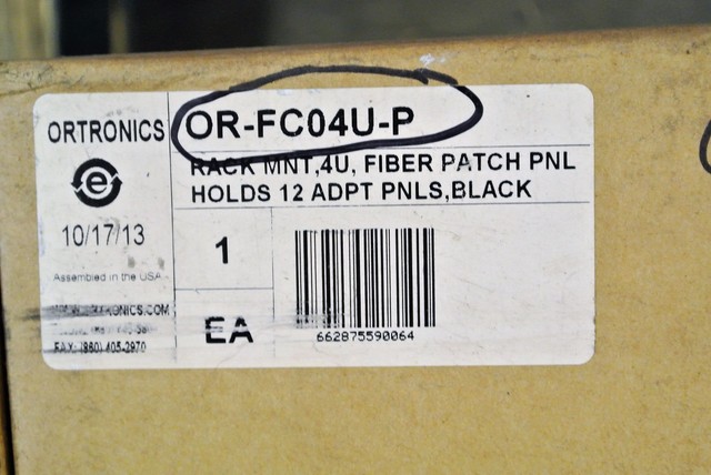 Ortronics 2u Rack Mount Fiber Cabinet Patching Patch Panel Or Fc02u P 36 Ports For Sale Online Ebay