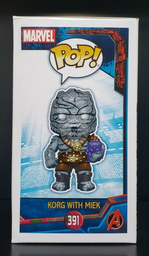 ¡Funko Pop + Protector! Marvel #391 Thor Ragnarok - Korg con Miek (2018 NYCC) - Imagen 7 de 12