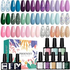 24 PCS Gel Nail Polish Kit Summer 21 Colors 8ml Gel Nail Polish Set