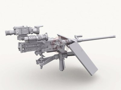 Legend 1/35 M2A1-QCB Browning .50 Cal HMG on OGPK Chicken Shield Mount LF3D045