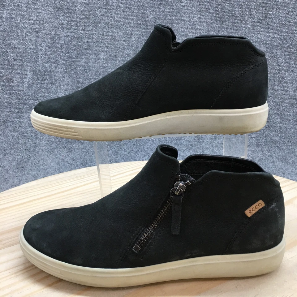 Ecco Botas Mujer 41 Suave 7 Botín Bajo Tenis Negro Cómodas Informales Puntera Redonda Foto 2 de 4