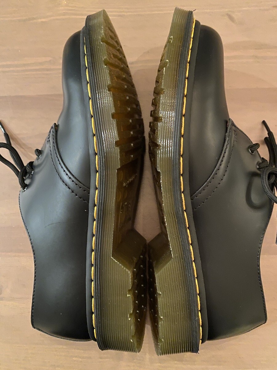 NEW Doc Dr. Martens 3-Eye Oxford Shoes Black Lug Sole Leather Sz.9