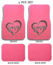 Car Truck Universal Fit Crystal Bling Stone Studded Pink Carpet Car Floor Mats Car Truck Universal Fit Crystal Bling Stone Studded Pink Carpet Car Floor Mats
