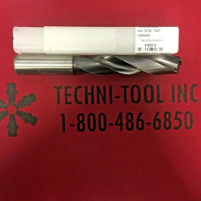 TDS202A18000 18mm (0.7087) x 5.6299 OAL TiAlN 5xD HP Drill 4163313