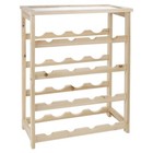 Wine Rack Storage 16 Bottles Wooden Bar Stand Holder Display Shelve Unit Kitchen