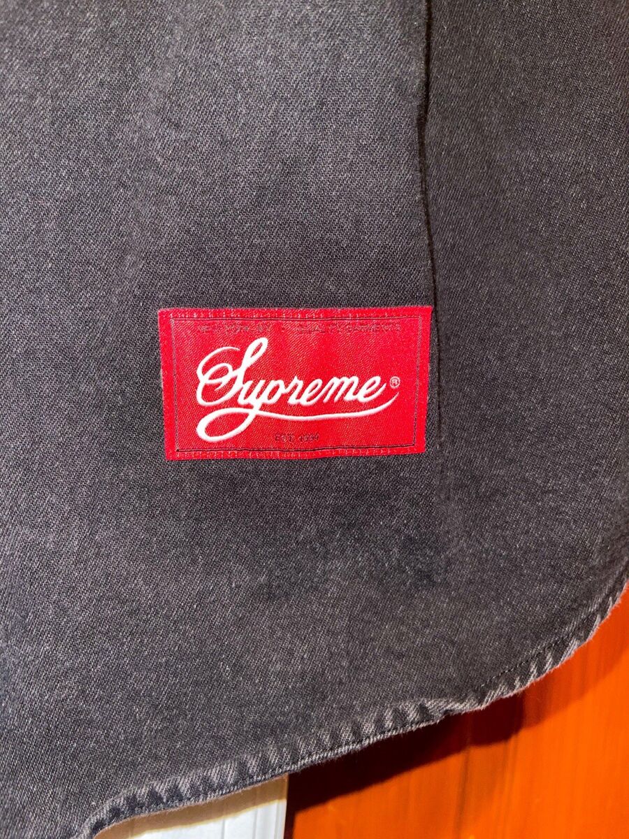 Supreme Patches Denim Baseball Jersey Black Size Medium | eBay Supreme Patches Denim Baseball Jersey Black Size Medium | eBay