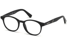 Diesel DL 5328 001 Black Plastic Round Optical Eyeglasses Frame 45-16-135 RX