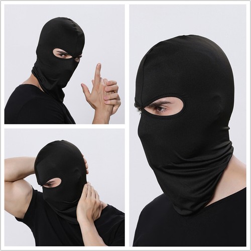 2 Hole Tactical Balaclava Full Face Mask Ski Cycling UV Protection Sun Hood USA - Picture 5 of 28