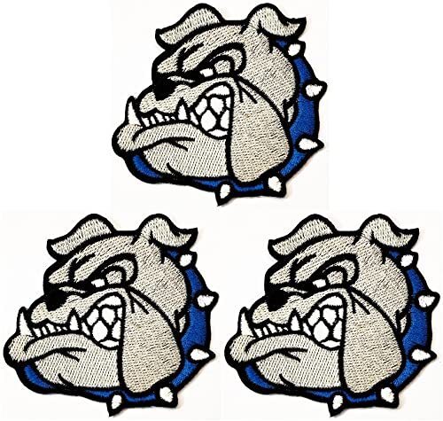 Bulldog Fashion Fix: 3pcs. Cartoon Bulldog Patch - Trendy Iron On Sew On Emblem - Picture 2 of 6
