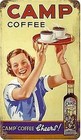 Camp Coffee rusted steel sign  350mm x 200mm  (pst)