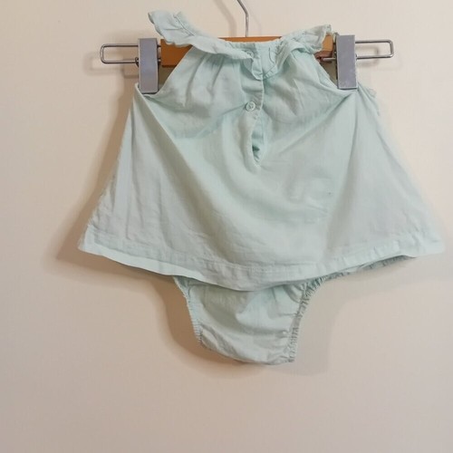 Infant Girl's Baby Gap Mint Embroidery One Piece Dress Summer Sundress 6-12 M - Picture 4 of 10