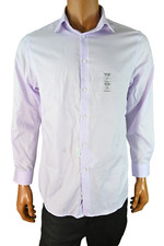 Michael Kors Mens Dress Shirt L 16 32/33 New Purple Lilac Check Regular Fit