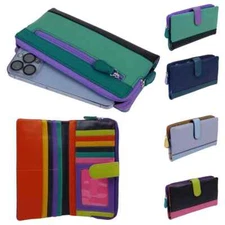 iLi New York Ladies Leather Smart Phone Wallet RFID Brand New - 2 Variations