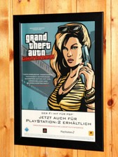 Grand Theft Auto Liberty City Stories GTA Rare Small Poster / Old Ad Page Framed