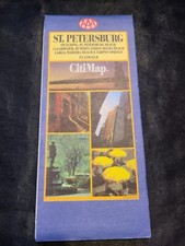 AAA St. Petersburg Including St. Petersburg Beach, Clearwater, Dunedin..Map 1996