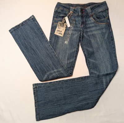 Blue Fire jeans womens with pink embroidery on pocket NWT  28