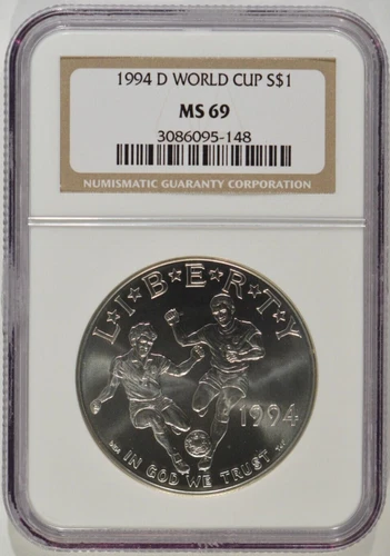 1994-D World Cup Soccer Silver Dollar $1 NGC MS69 3086095-148