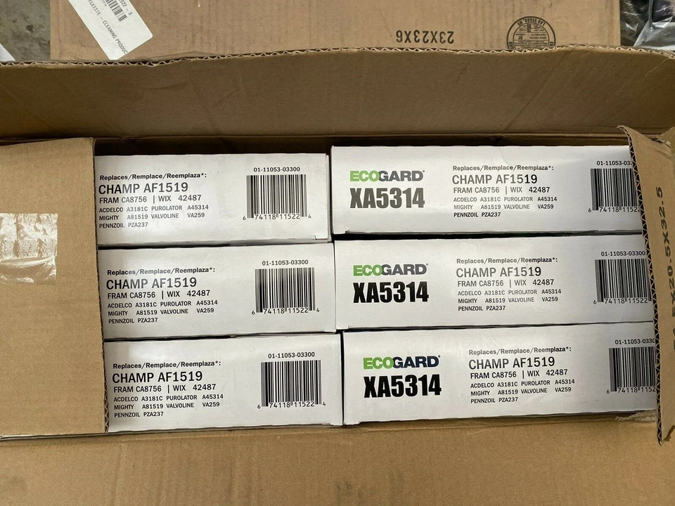Filtro de aire Ecogard XA5314 NUEVO  (Lote de 6) CHAMP AF1519 Foto 2 de 3