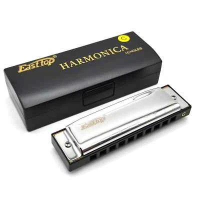 EASTTOP Blues Diatonic Harmonica Key of C Professional 10Holes 20Tones Harmonica