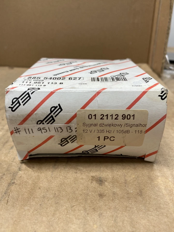 Bocina Alemana Clásica de Repuesto Audi Porsche Volkswagen 12 Voltios #111 951 113 B Foto 2 de 4