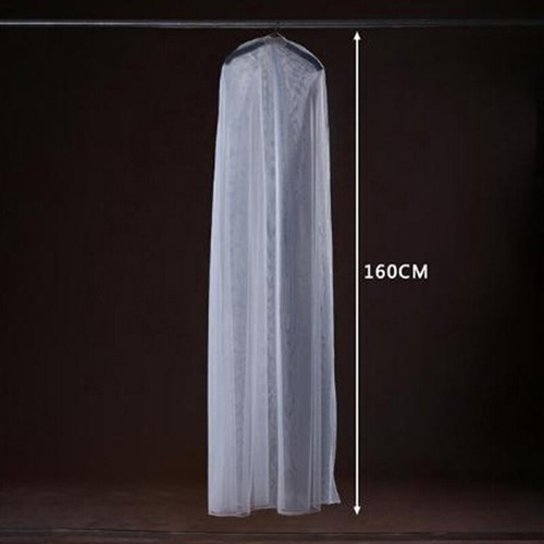 Long Transparent Soft Tulle Dust Cover Home Clothes Wedding Dress Protector+ - Imagen 13 de 15