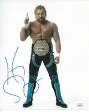 Kenny Omega Autographed 8x10 AEW Elite Belt IWGP Japan JSA Free Shipping C379