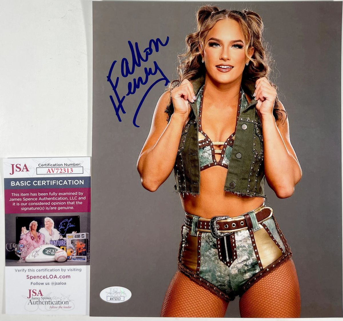 Fallon Henley Autographed Signed NXT WWE 8x10 Photo C TakeOver JSA COA 
