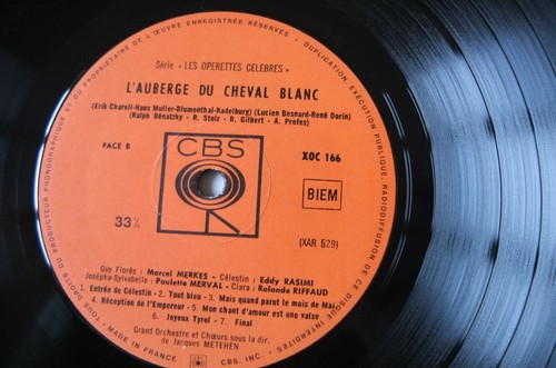 MARCEL MERKES & PAULETTE MERVAL L'AUBERGE CHEVAL BLANC LP CBS 1960s EX++ FRANCE - Picture 2 of 4