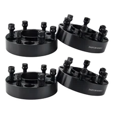 (4) 1.5" 6 Lug Hubcentric Black Wheel Spacers Adapter 6x135 for Ford F150 Raptor