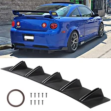 Rear Bumper Lip Diffuser Spoiler Splitter Shark Fins Glossy For Chevrolet Cobalt