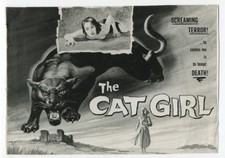 The Cat Girl 1957 Original Artwork Photo Hammer Horror Film Brbara Shelley J2097
