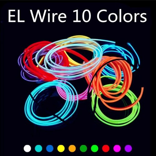 LED Car Interior Atmosphere EL Glow Wire Neon String Strip Light Decoration Tube - Picture 12 of 13