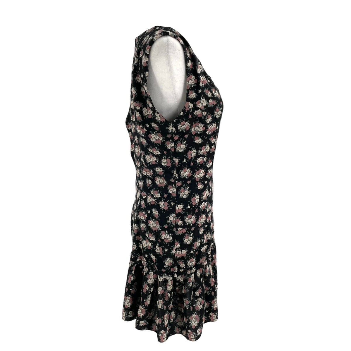 Vintage 90s Floral Mini Dress Cottage Punk Grunge Sha Sha Collection size Medium View 4