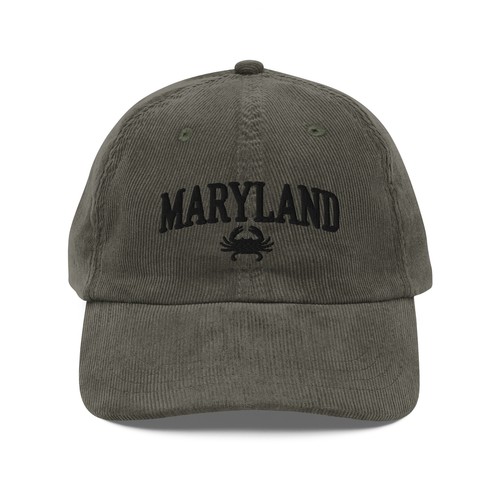 Maryland Vintage Corduroy Cap - Embroidered Old-School Hat - Picture 6 of 13