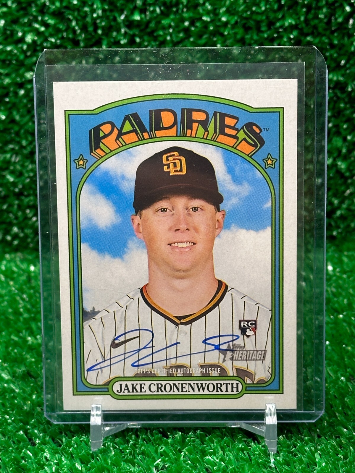 2021 Topps Heritage Jake Cronenworth RC REAL ONE AUTO #ROA-JC Rookie Padres