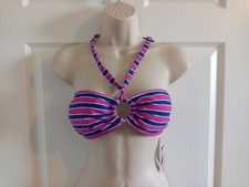 Vineyard Vines Sea Stripe Bandeau Bikini Top Size Medium M NWT