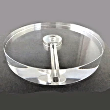 5" CLEAR ACRYLIC LAMP BASES WITH CORD HOLE- 1" THICK