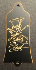 GUITAR TRUSS ROD COVER Engraved Etched GIBSON - Guns N Roses SLASH BLACK GOLD