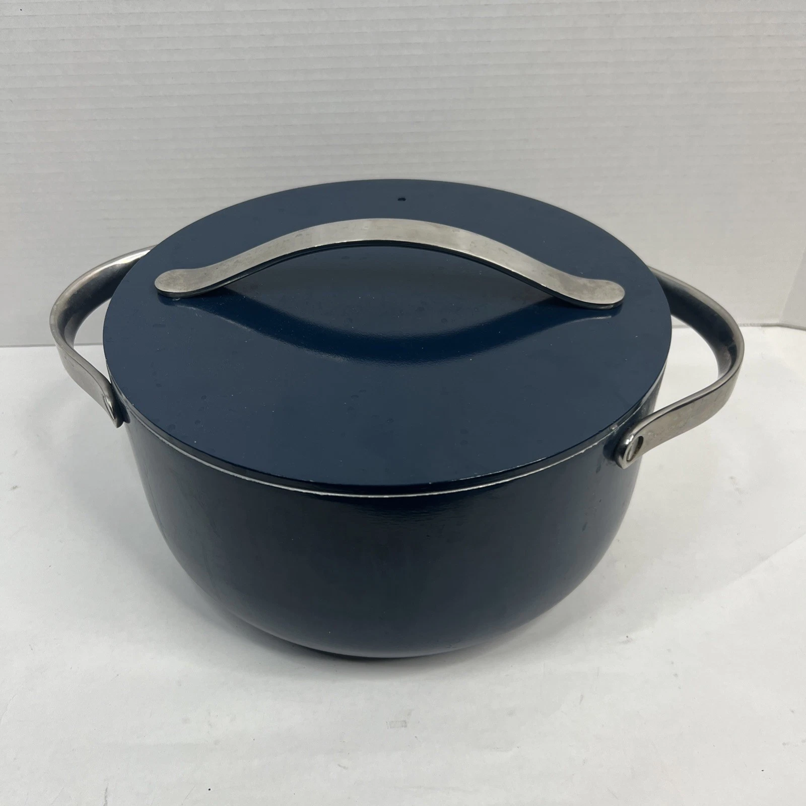 Caraway Navy Blue Ceramic 6.5qt Dutch Oven with Lid Pre-Owned Good Condition